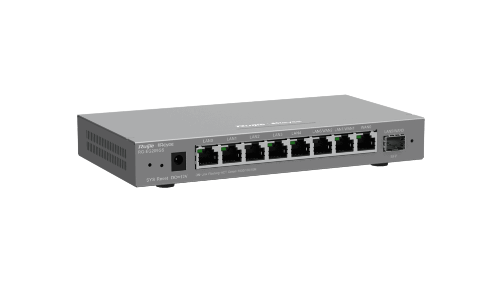 Reyee RG-EG209GS - Cloud Managed Router 8x Gigabit, 1x SFP Uplink Ports ...