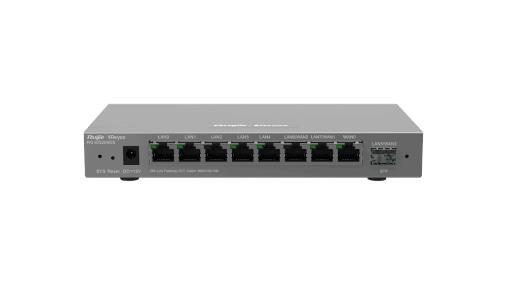 Reyee RG-EG209GS - Cloud Managed Router 8x Gigabit, 1x SFP Uplink Ports ...